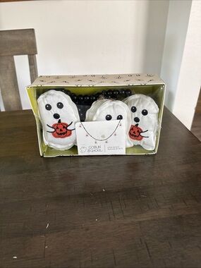 6 Ghosts with Pumpkins Halloween Garland 6 Feet